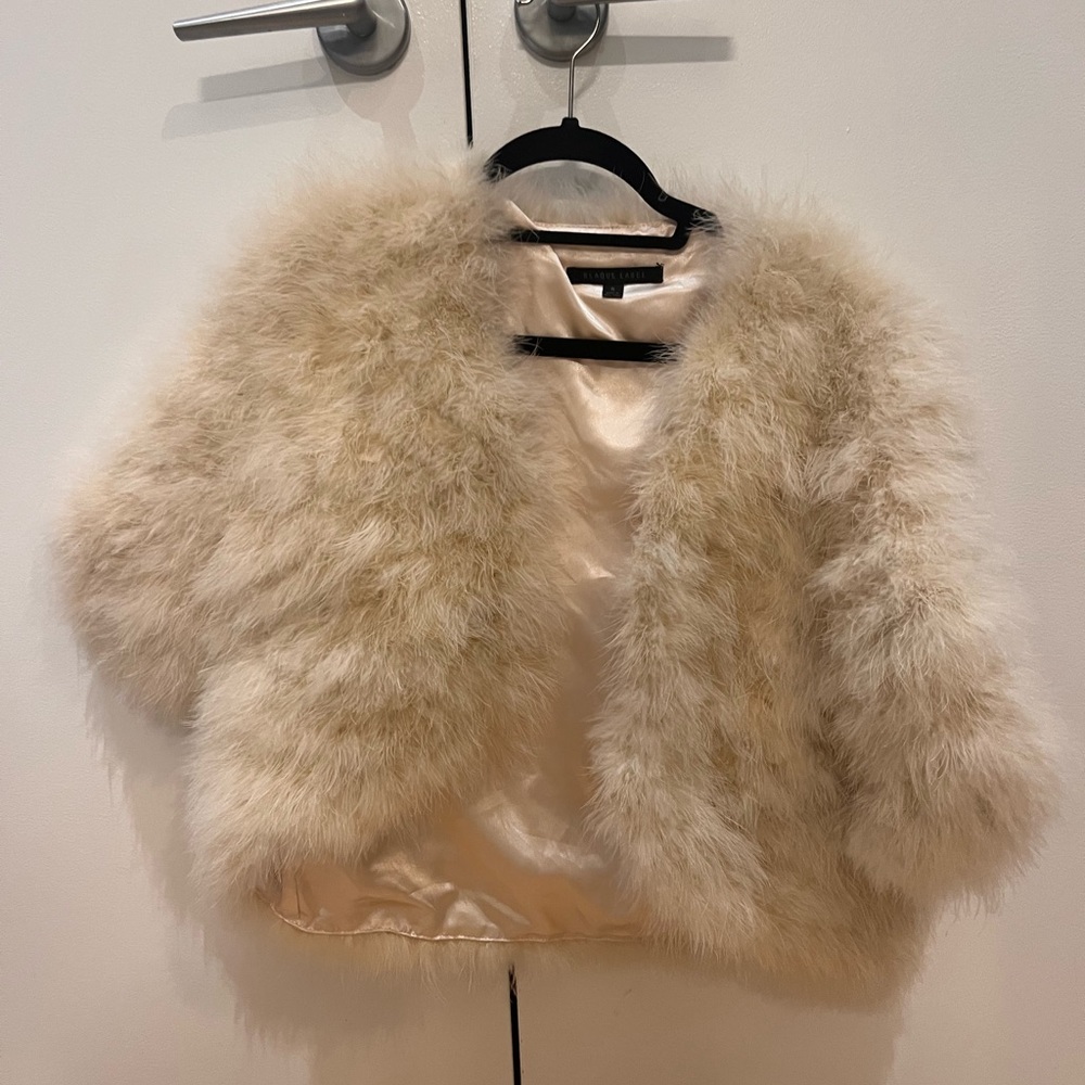 100% feather evening jacket coat